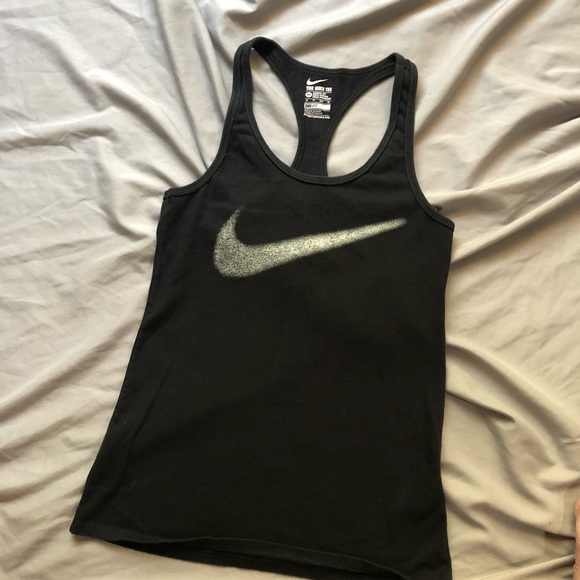 Nike Tops - The Nike Athletic Cut Dri Fit Tank XS Black and Distressed White